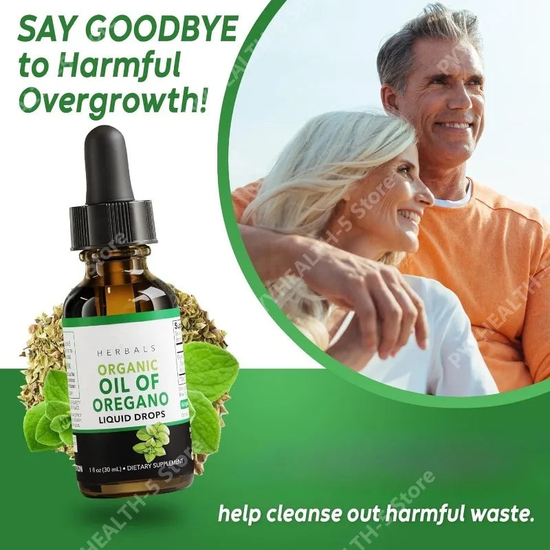 Oregano Oil Organic Liquid Tincture Extract Cleanse Detox Immune Support, Digestive Gut Health - Pure Vegan Herbal Tincture 1 Oz