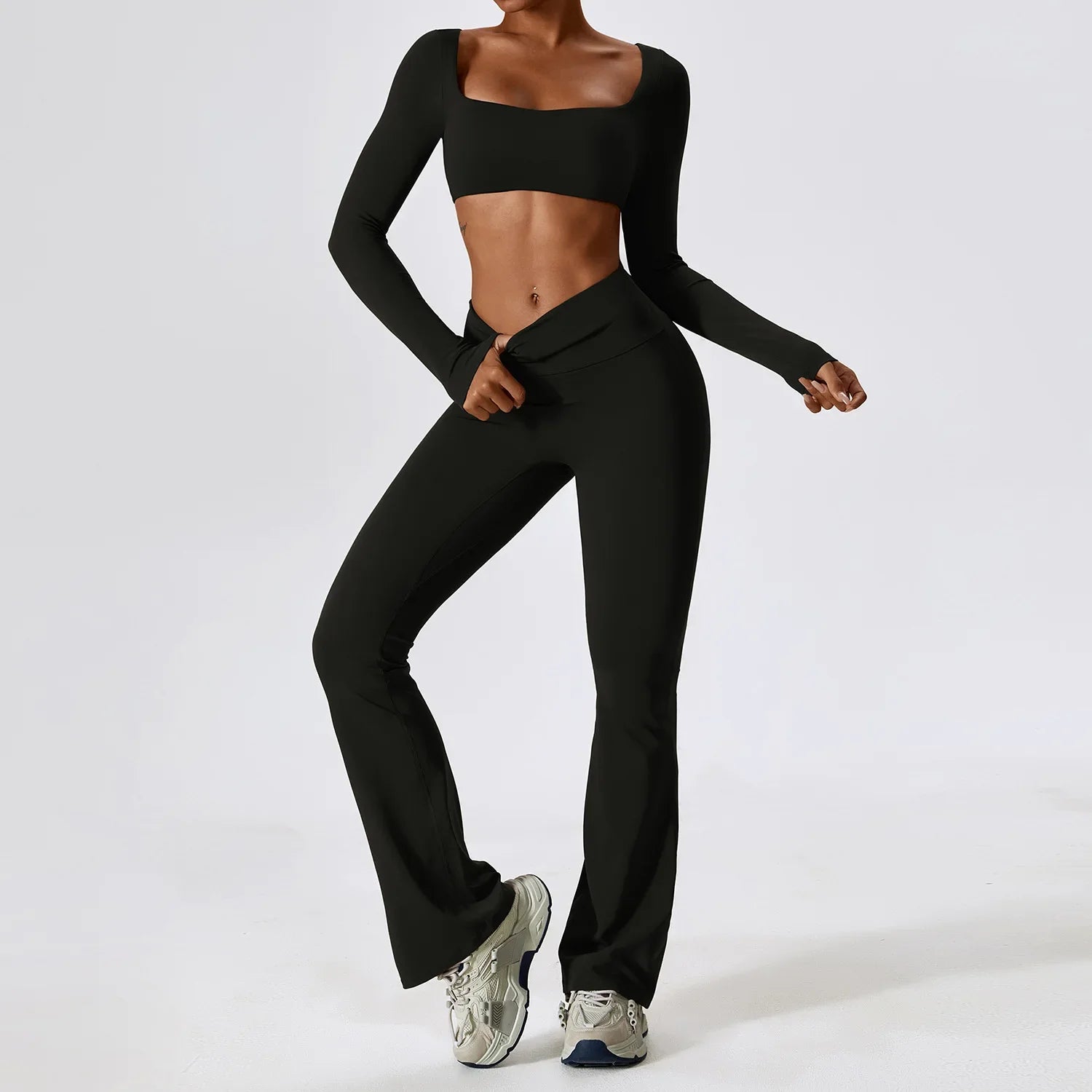 Seamless Yoga Set - Crop Top & Leggings