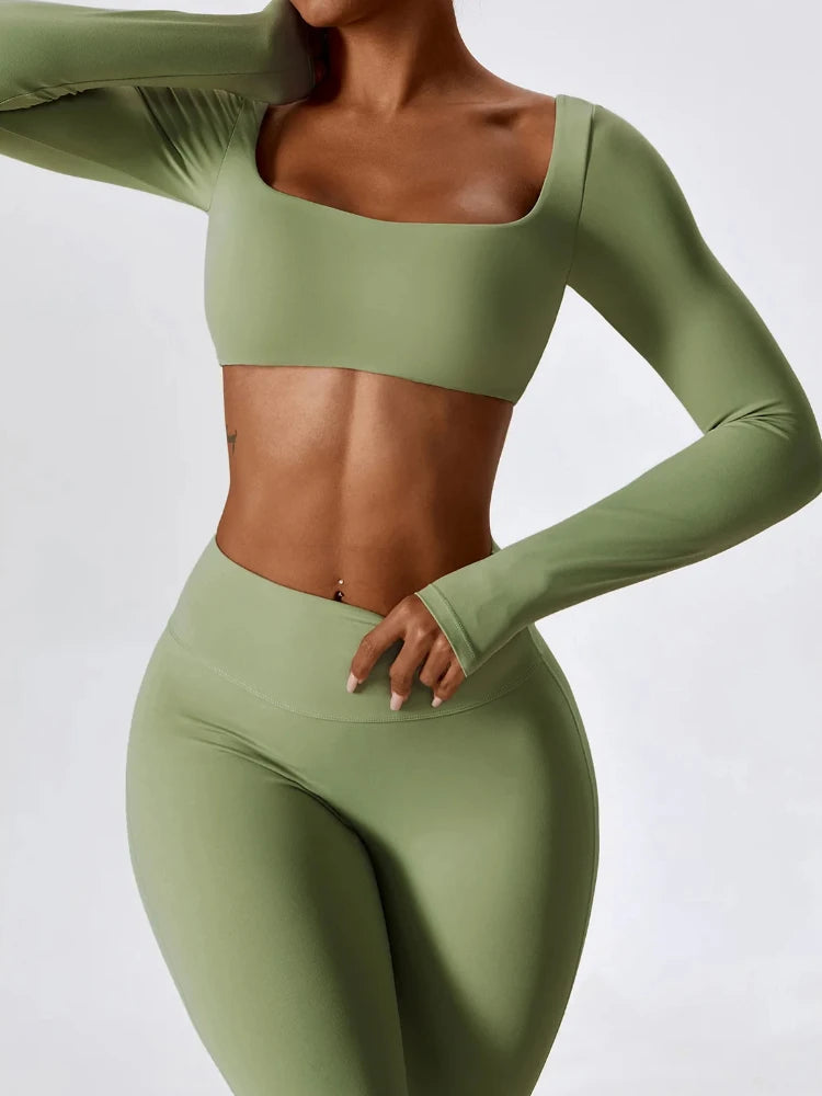 Seamless Yoga Set - Crop Top & Leggings