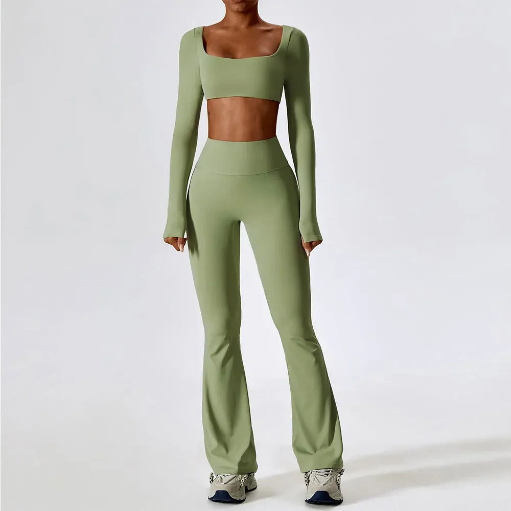 Seamless Yoga Set - Crop Top & Leggings